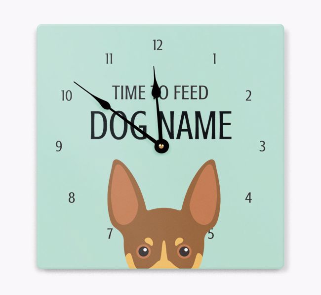 Time To Feed: Personalized {breedFullName} Wall Clock